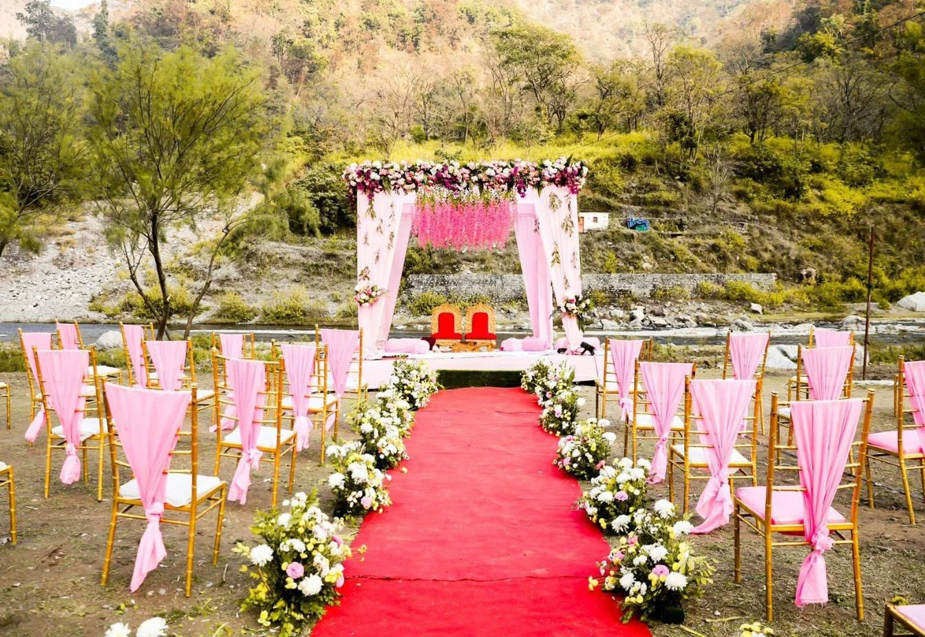 grand wedding entry decor managed by planners in Rishikesh