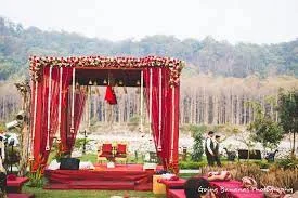 Wedding setup by planners in Jim Corbett